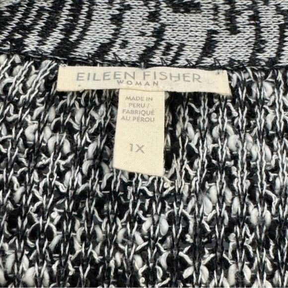 EILEEN FISHER Organic Cotton Jacket Cardigan Knit Soft Boucle Textured Shag 1X - Picture 9 of 16